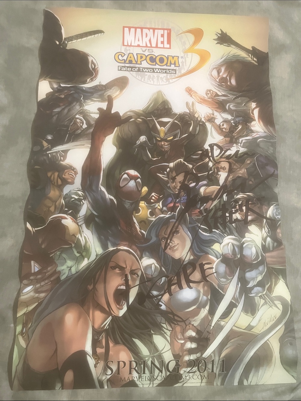 Marvel vs Capcom 3 Signed Promotional Gaming Poster 11x17 2011